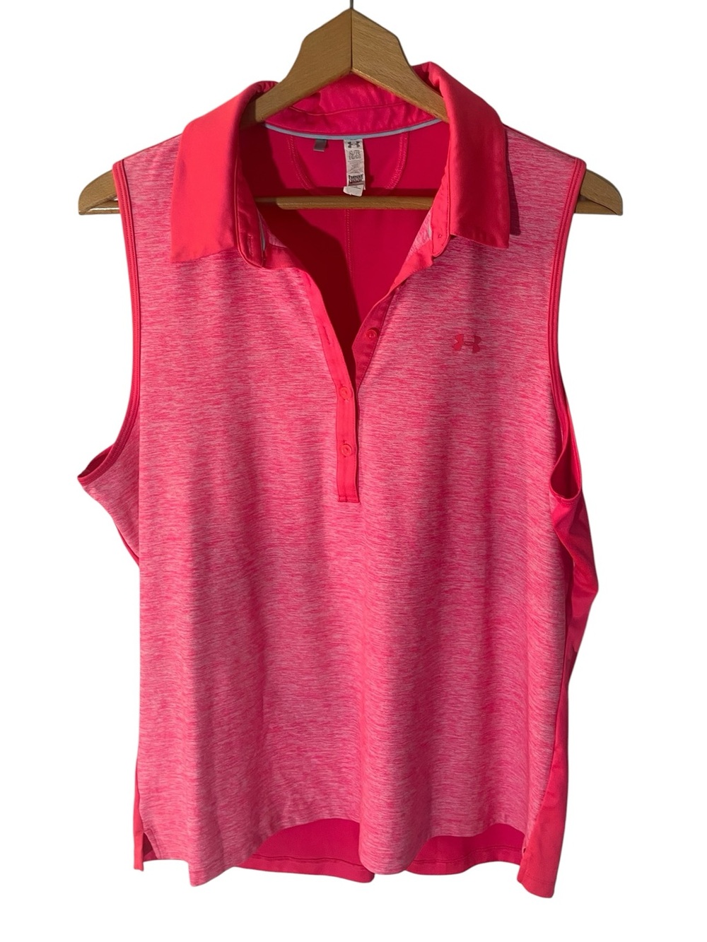 C2- Under Armour Women's Sleeveless Polo Tank Top - Hot Pink XL